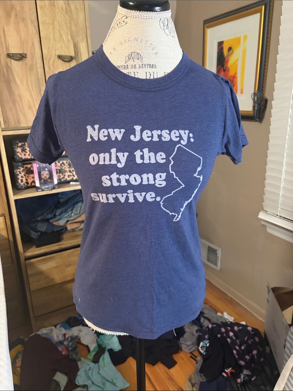 New Jersey Graphic T-Shirt in Navy - Large